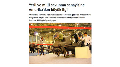 Yerli Ve Milli Savunma Sanayiine Amerika'dan Büyük İlgi